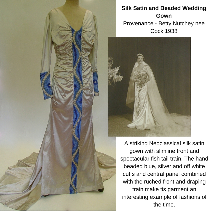1930's wedding gown collage